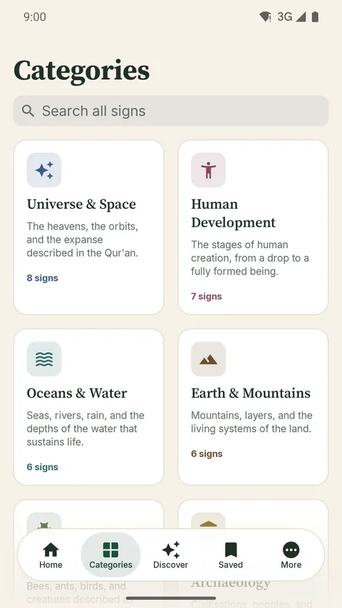 Ten categories